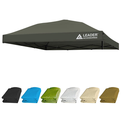 Leader Accessories canopy top cover on frame for 10x10 straight leg tents provides clean shade.