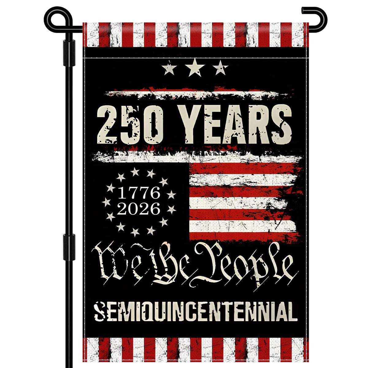 Leadinor 250th Anniversary flag with eagle design for outdoor display.
