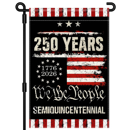 Leadinor 250th Anniversary flag with eagle design for outdoor display.
