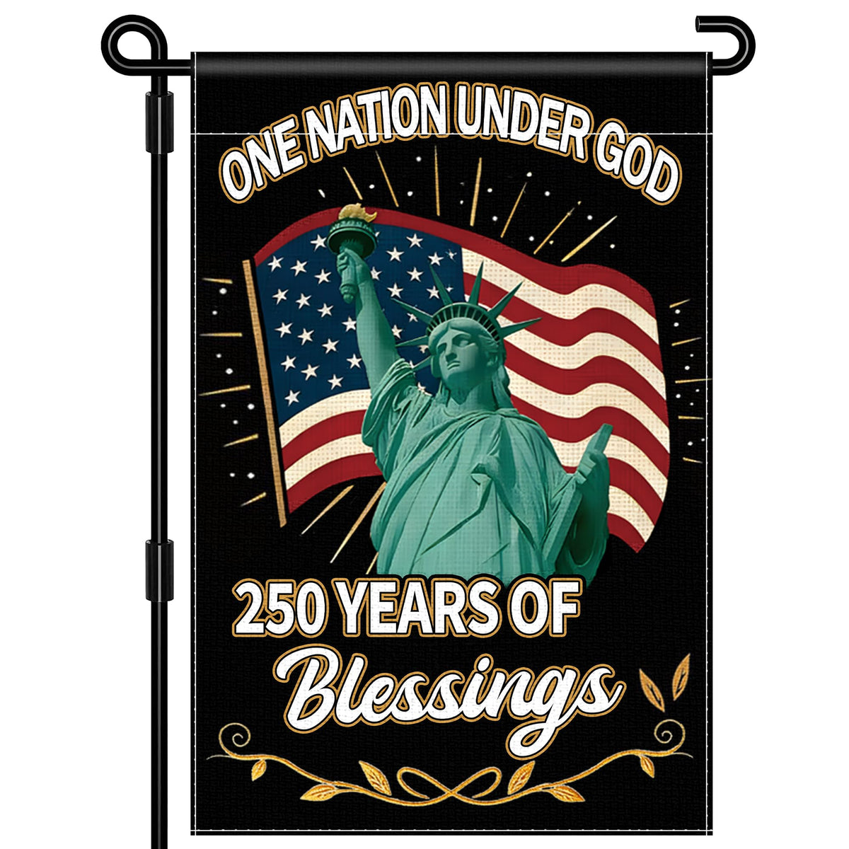 Leadinor 250th Anniversary flag front view with double-sided print for outdoor display