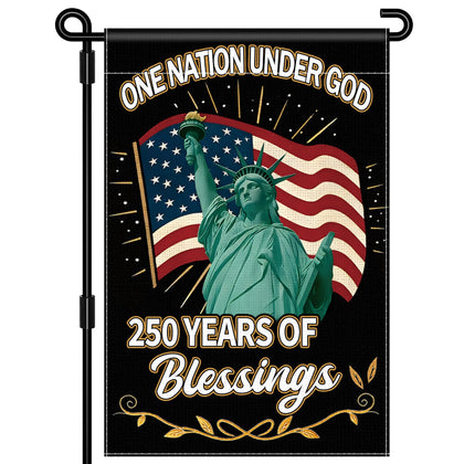 Leadinor 250th Anniversary flag front view with double-sided print for outdoor display