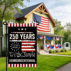 Leadinor 1776-2026 flag commemorates history with bold imagery.