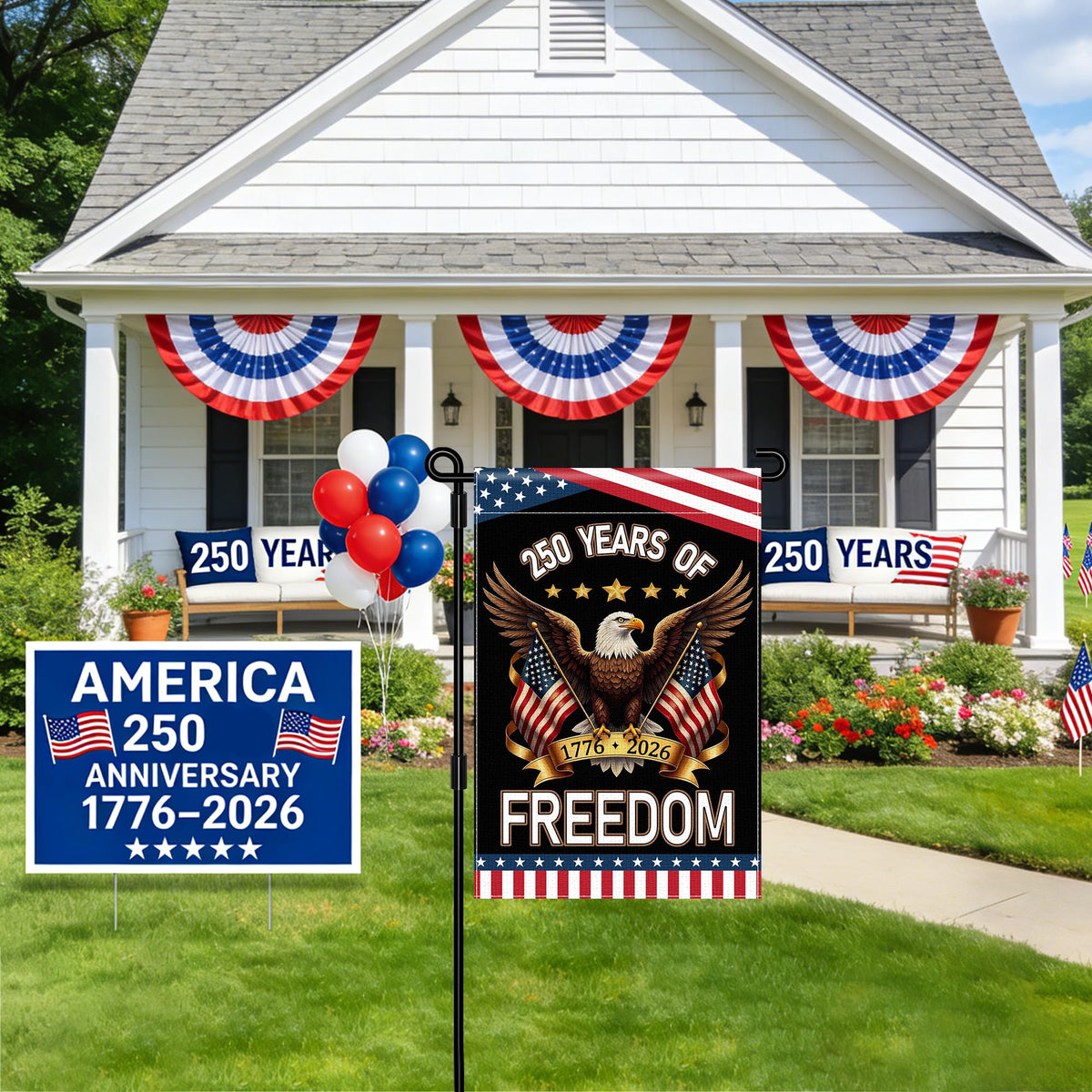 Leadinor burlap outdoor flag material showing rustic texture.