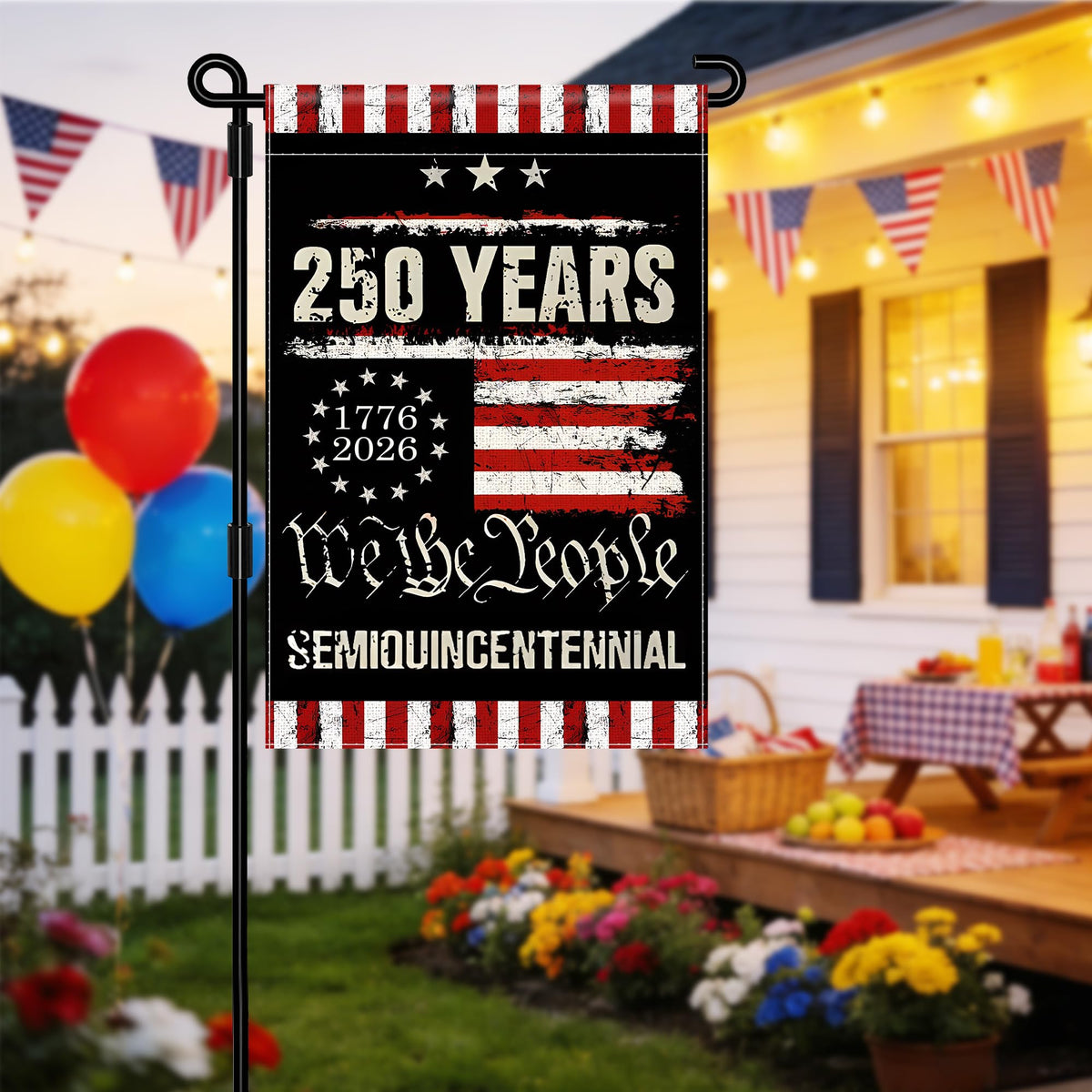 Leadinor burlap flag preserves color and outdoor durability.