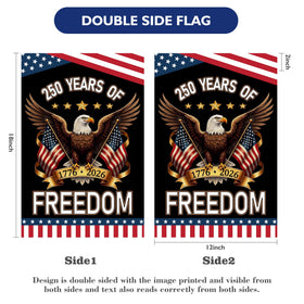 Leadinor eagle and flags design flag for outdoor display.
