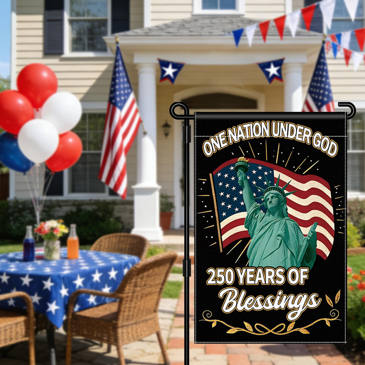 Leadinor double-sided print flag remains legible outdoors