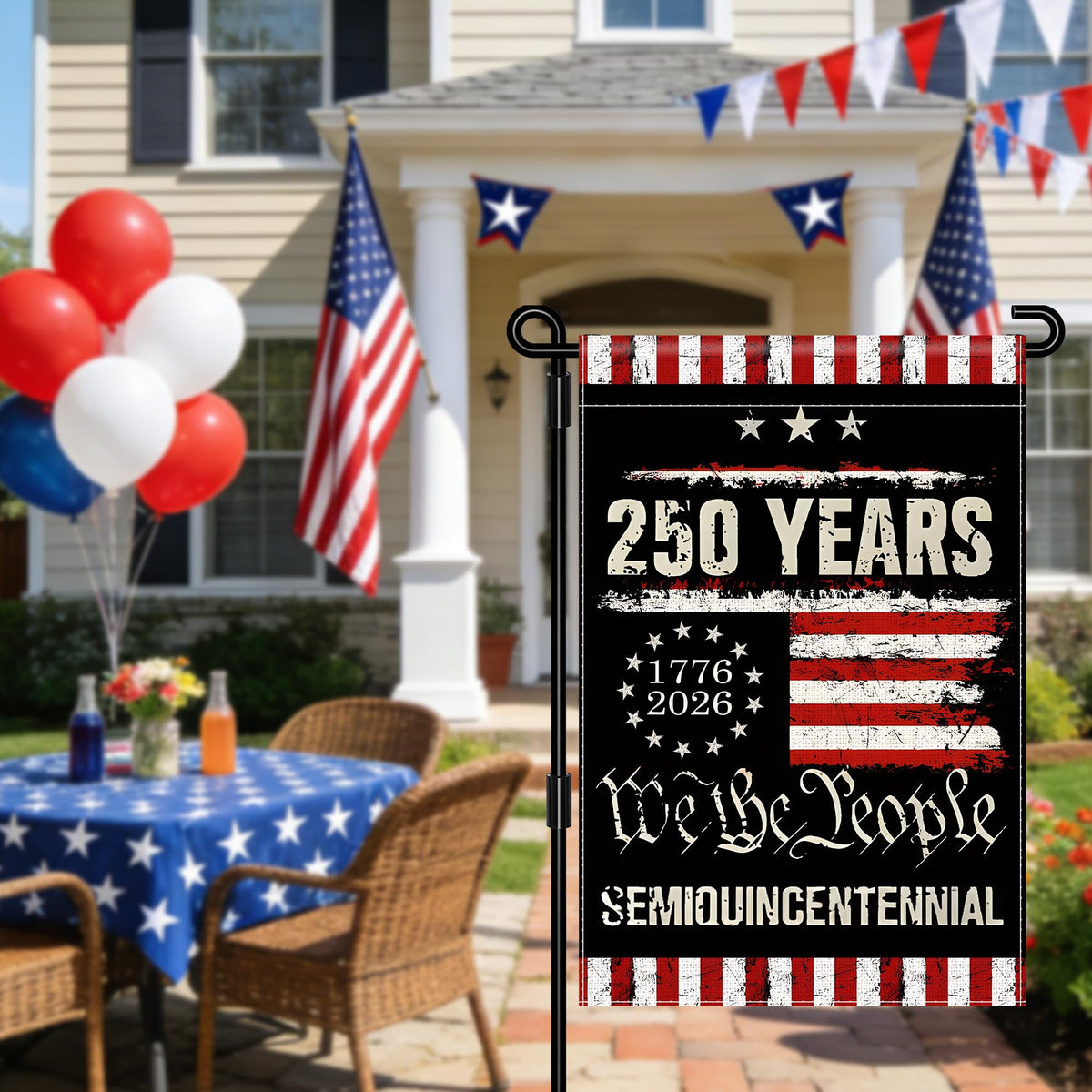 Leadinor flag enhances entrance, patio, balcony or yard decor.