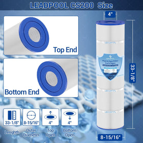 Leadpool 200 sq ft filtration area for cleaner pool water.