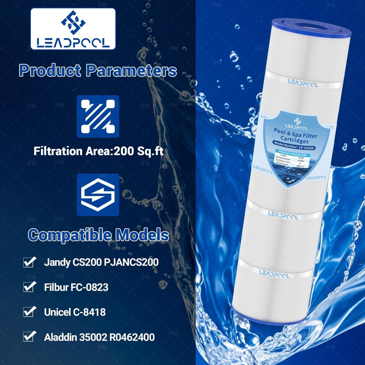 Leadpool 3D pleated media delivers higher filtration efficiency.