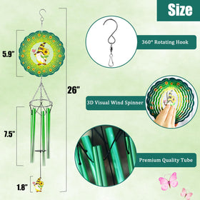 Leafcraft 3D wind chime display highlights graceful spins on breezy days.