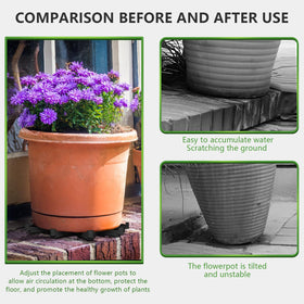 LeafLassie outdoor planter elevated view reduces water pooling and keeps patios clean.