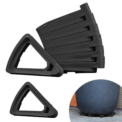 LeafLassie triangle-design plant pot feet provide stable support for outdoor planters