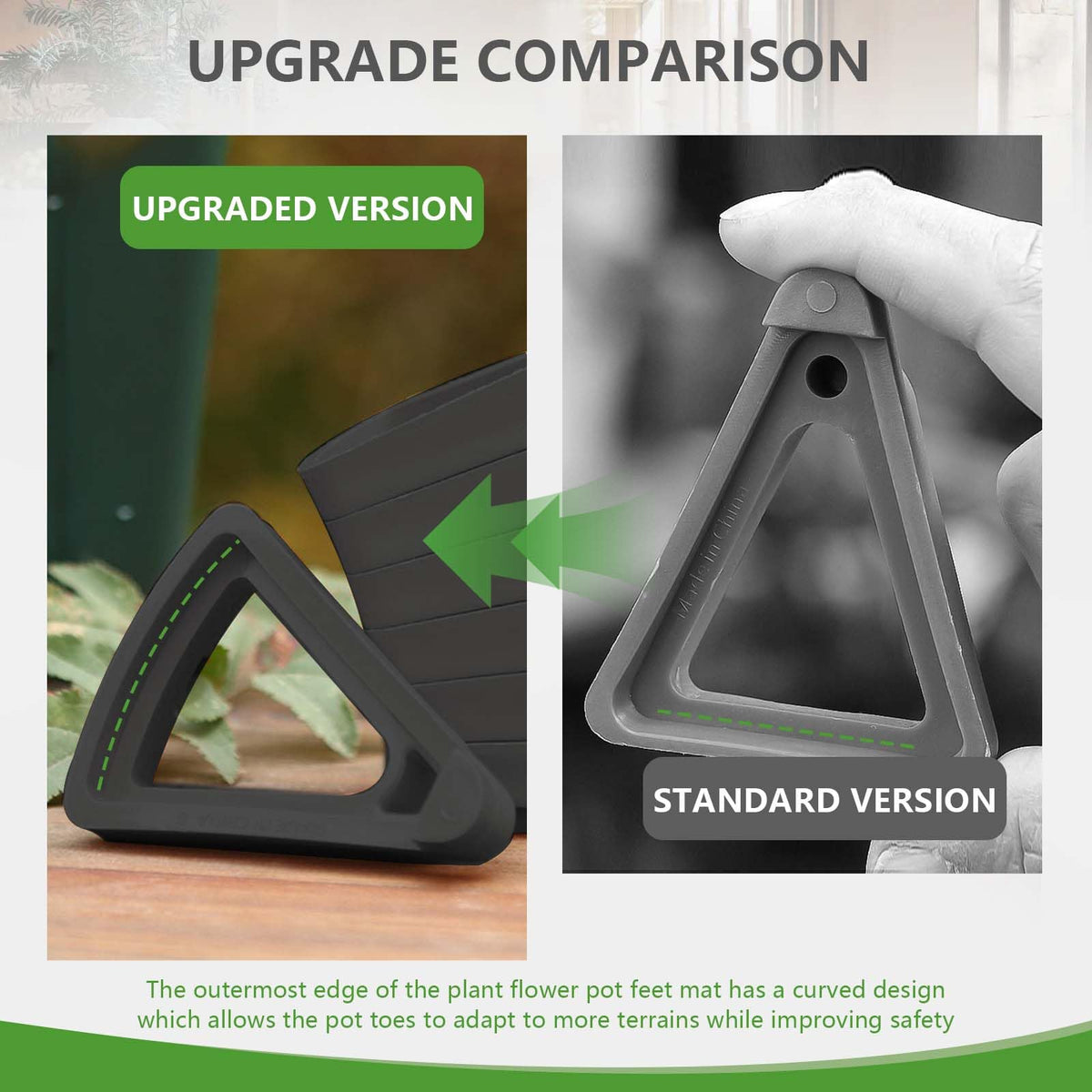 LeafLassie small black feet closeup highlighting compact, safe design