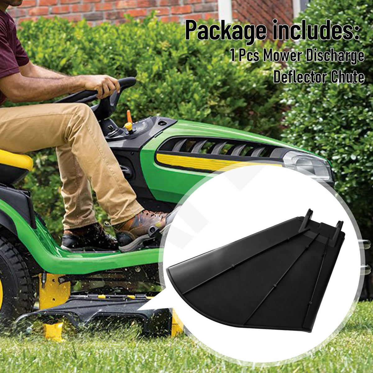 LEAFLEX deflector enables mower deck waste control during mowing