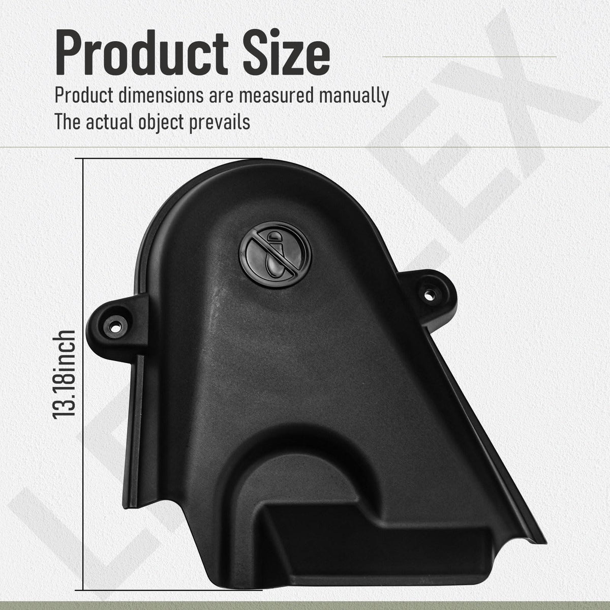 Leaflex 604338 Hustler Raptor deck cover closeup shows durable fit.