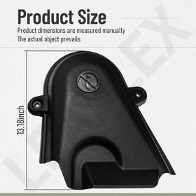 Leaflex 604338 Hustler Raptor deck cover closeup shows durable fit.