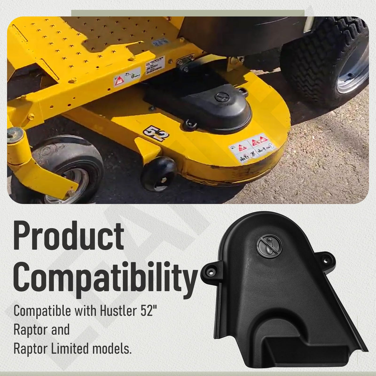 Leaflex 604338 Raptor Limited pulley cover shields left side components.