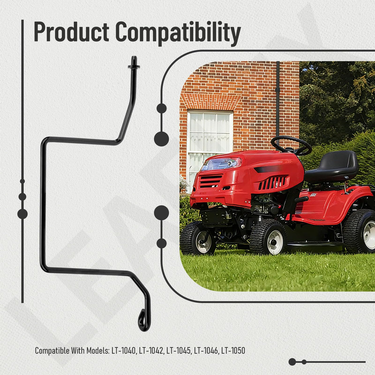 LEAFLEX belt-keeper-rod replacement helps restore mower performance.