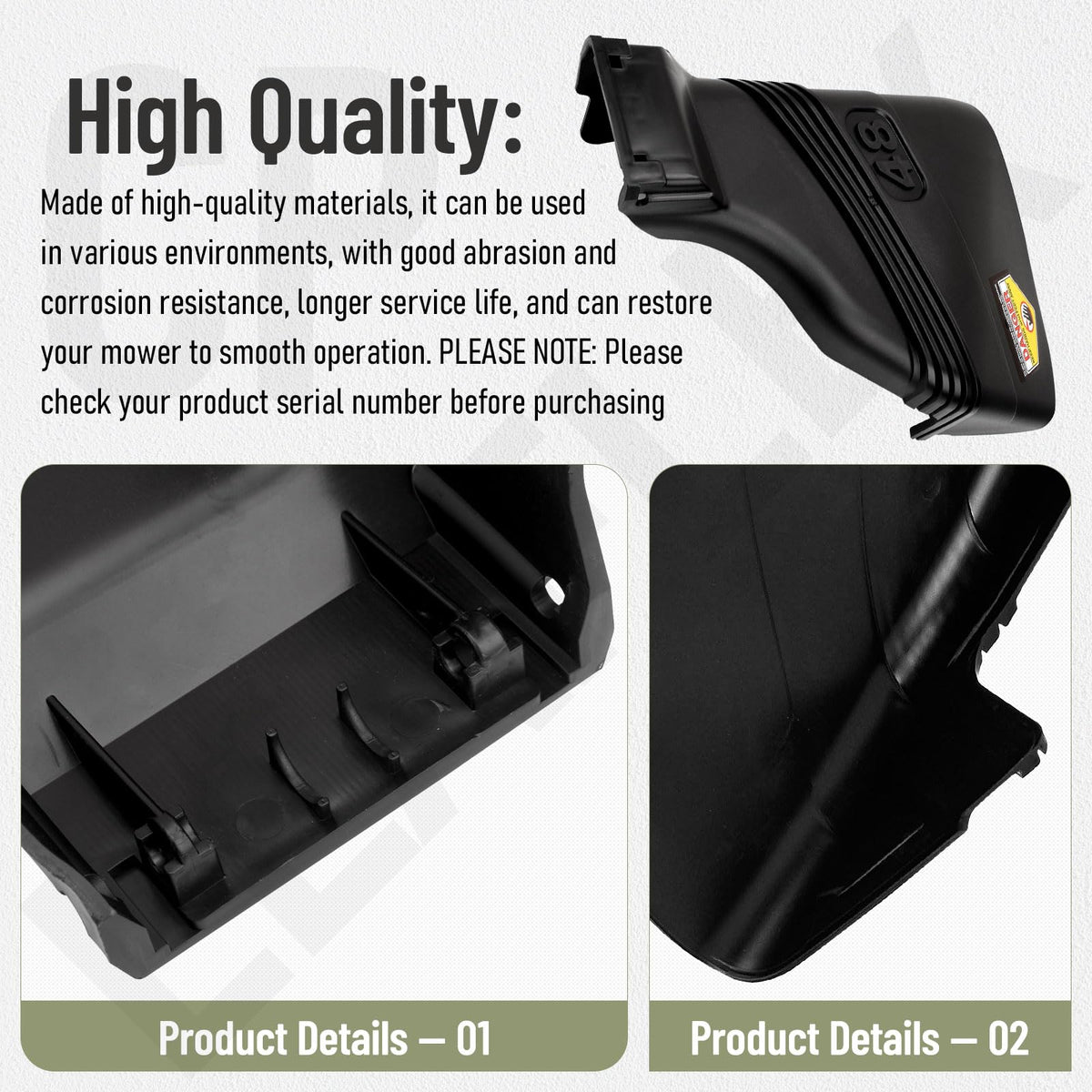 LEAFLEX Craftsman 48-inch replacement deflector for quick maintenance