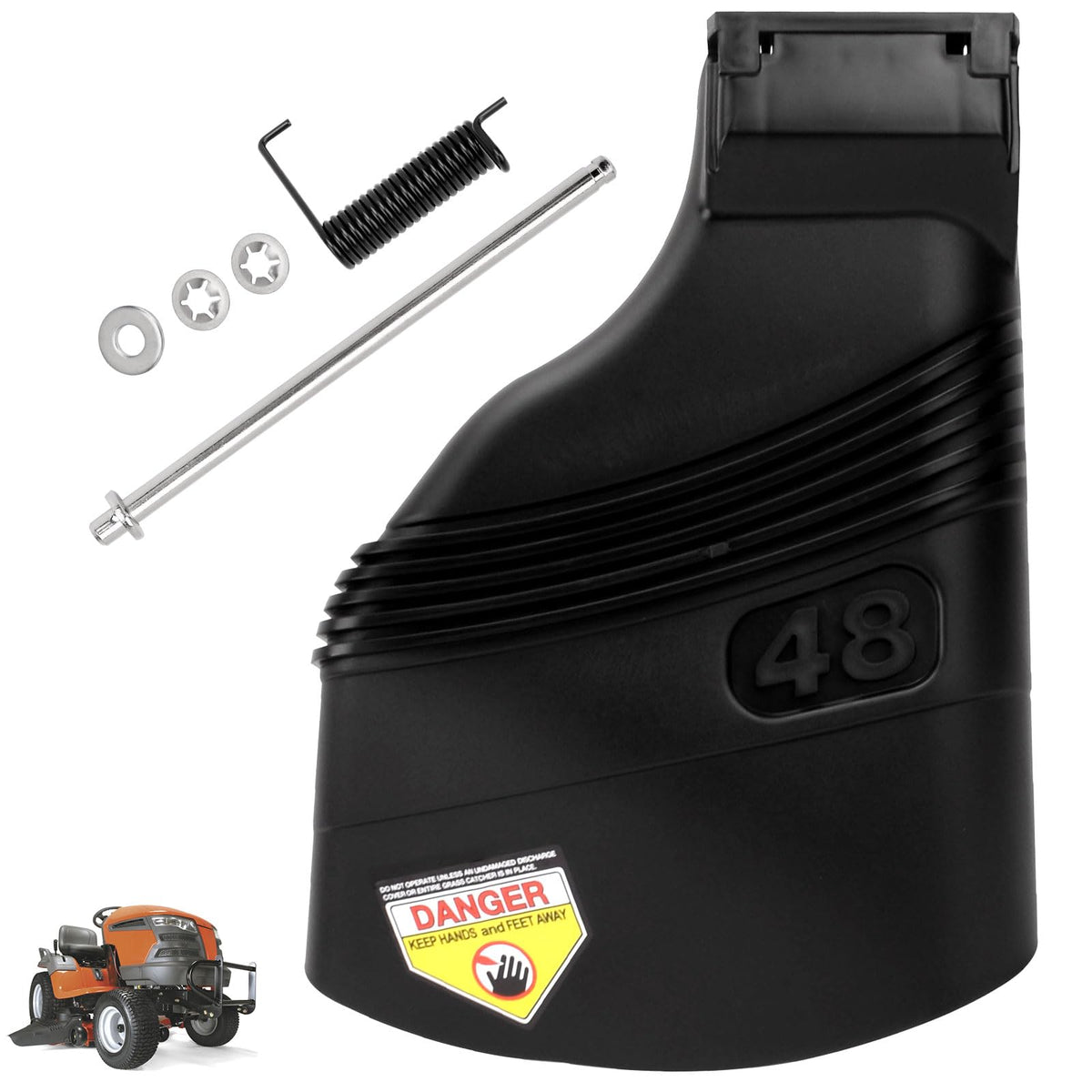 LEAFLEX deflector chute assembly for 48-inch mower deck