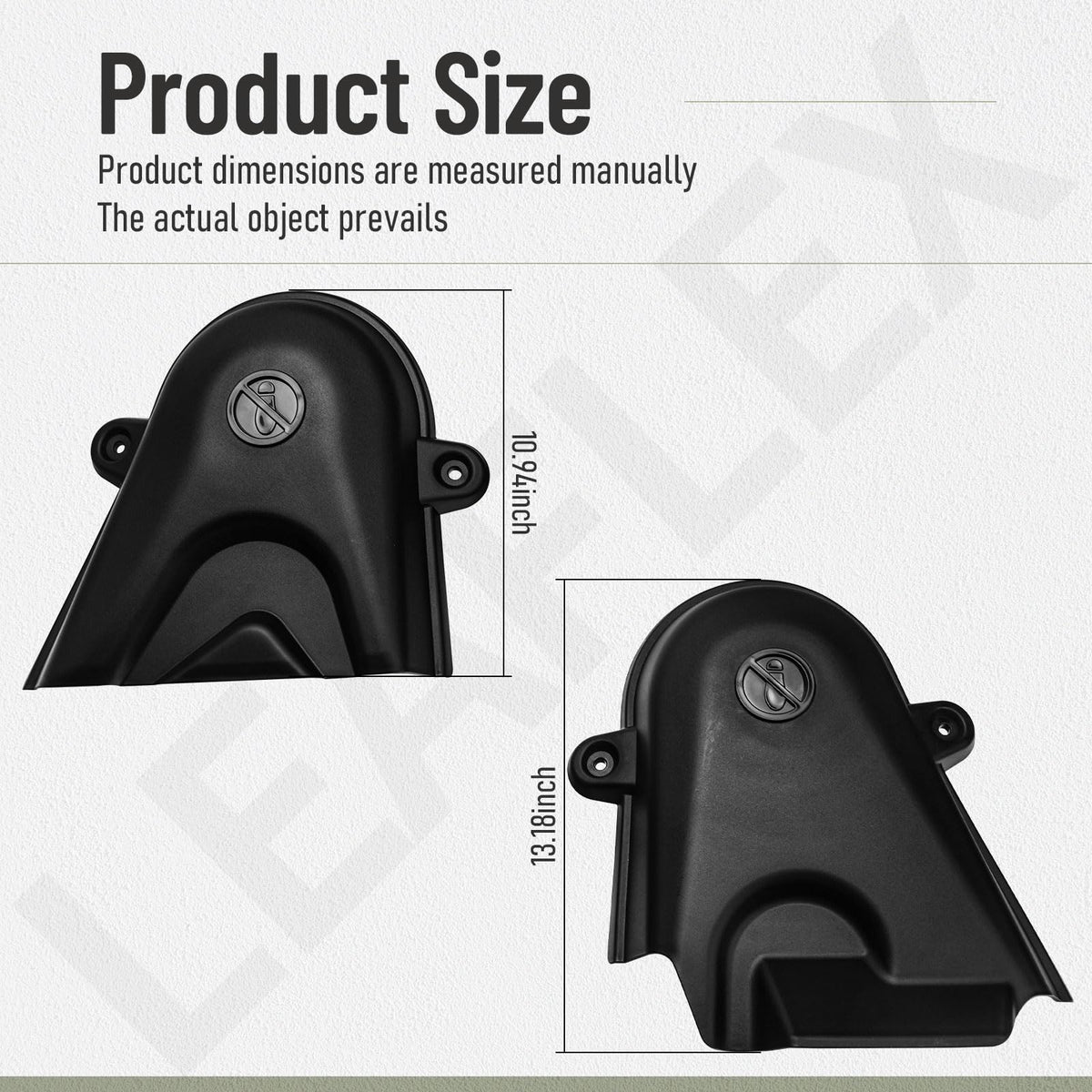 Leaflex Hustler Raptor right pulley cover protects discharge area from debris