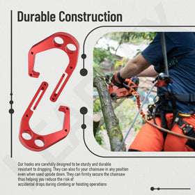 Leaflex multi-functional two hooks with lanyard hole support extra equipment