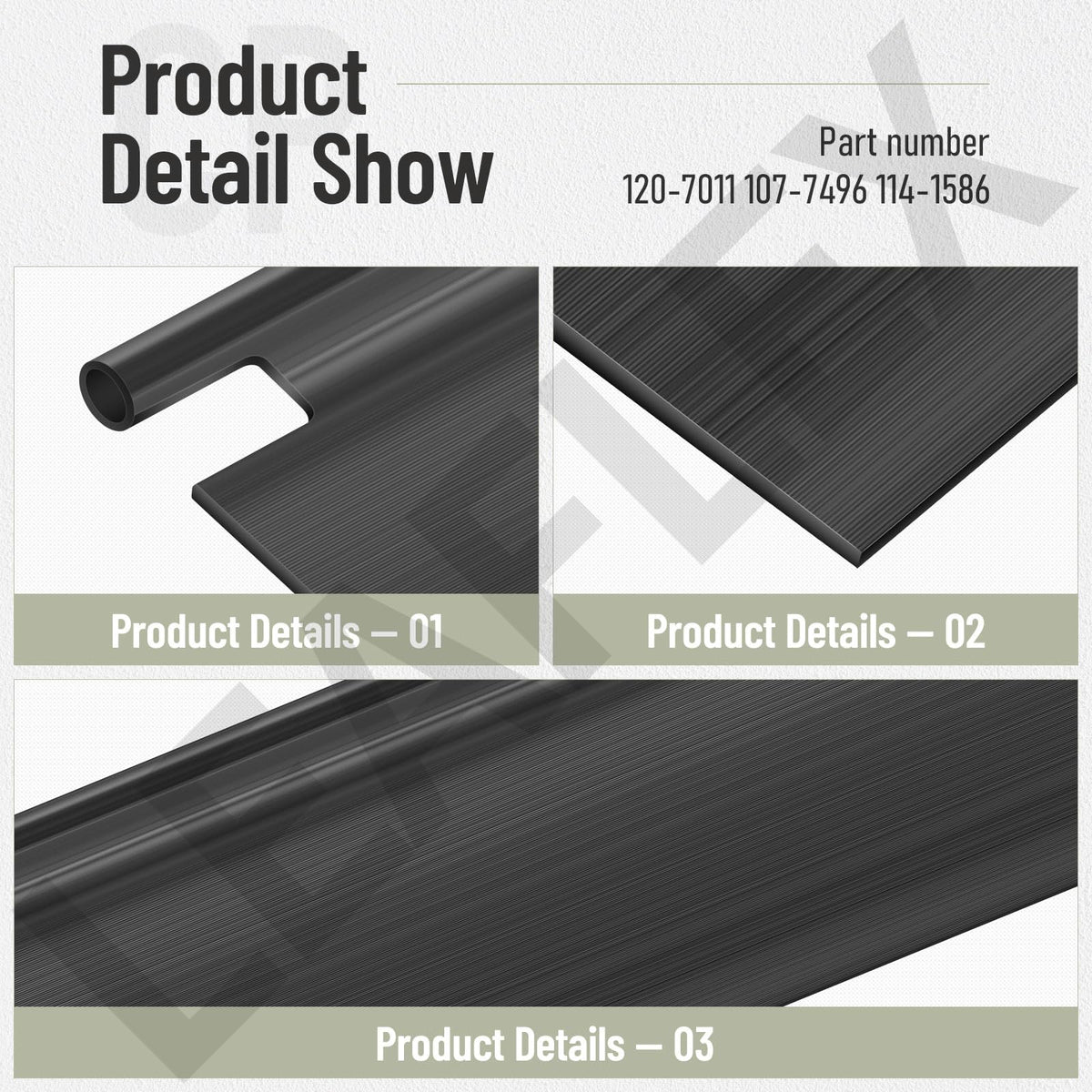 Leaflex trailing shield flap dimensions ensure a precise Toro deck fit.