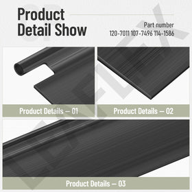 Leaflex trailing shield flap dimensions ensure a precise Toro deck fit.