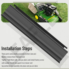 Leaflex shield flap dimensions upper and lower on guide diagram.