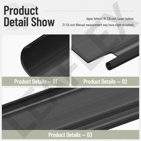 Leaflex trailing shield flap installed on deck demonstrates easy replacement for a damaged guard.