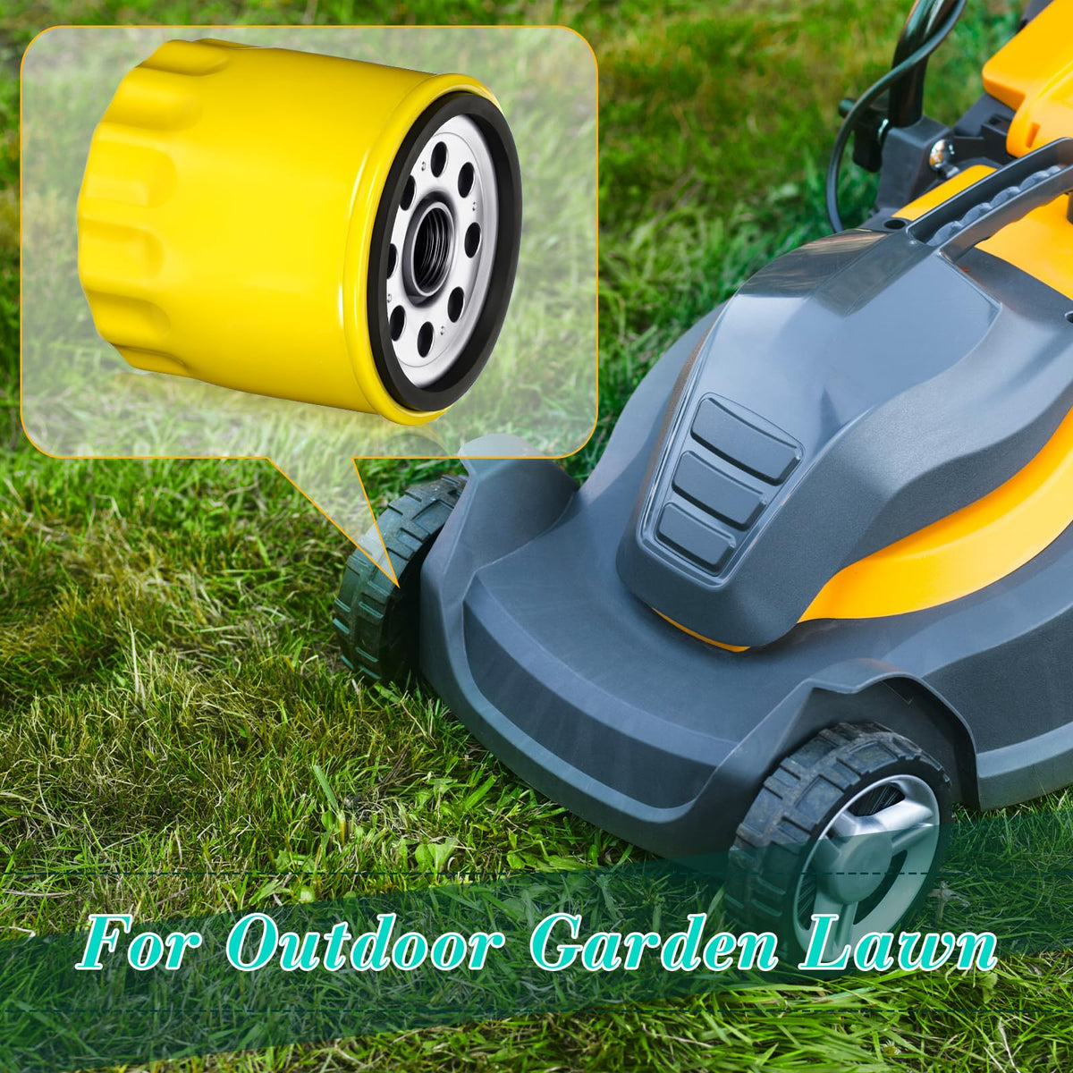 Leakproof gasket ensures secure filtration during mowing tasks.