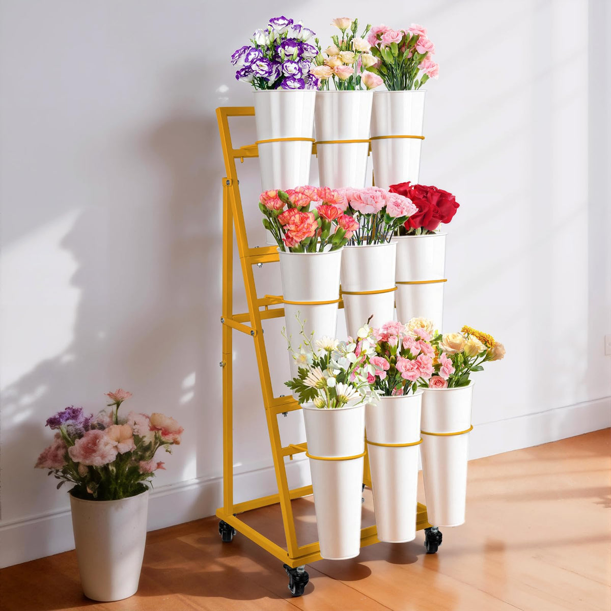 LEALIBAUSS gold finish adds elegant shine for weddings or shop displays.
