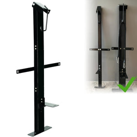 Leanaco blower rack reduces vibration and noise with built-in straps and padding.