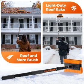 Leanaco dual-sided foam head handles leaves and debris gently