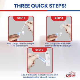 Leaping Lynx instruction card provides clear testing steps