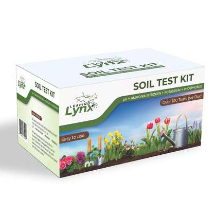 Leaping Lynx complete soil test kit front view for quick home testing