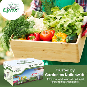 Leaping Lynx garden scenario illustrating versatile soil testing