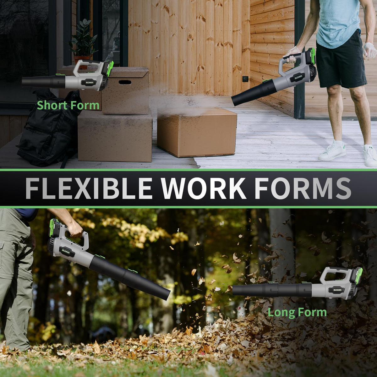 Extend nozzle reaching porch edges, sidewalks, and deck gaps with LEAPUL blower