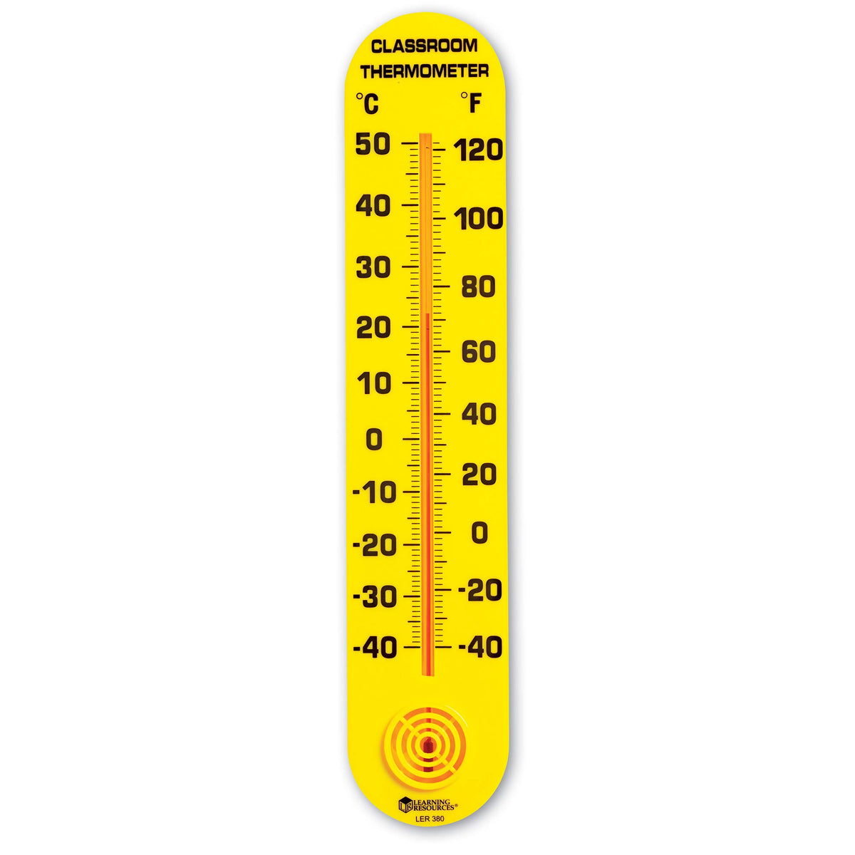 Learning Resources Classroom Thermometer wall-mounted display supports quick temperature checks.