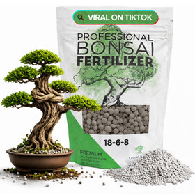 Leaves and Soul bonsai fertilizer pellets in resealable bag offering lasting nourishment