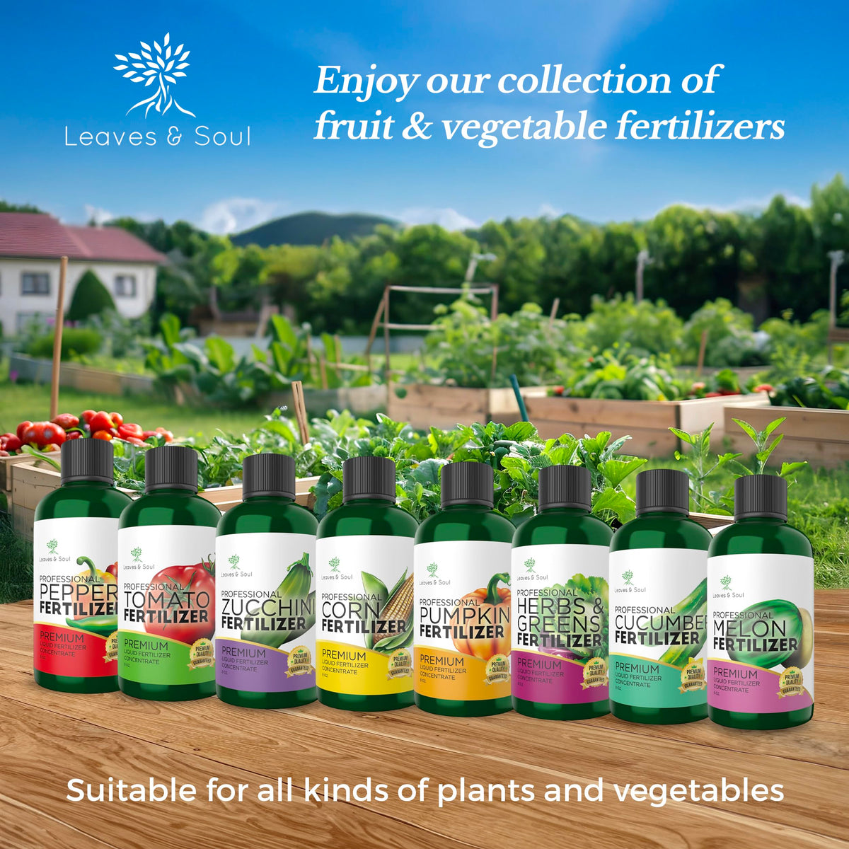 Leaves and Soul garden vegetables thriving after feeding