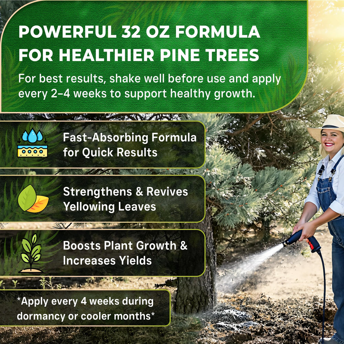 Leaves and Soul Pine Tree Fertilizer privacy hedge healthy growth