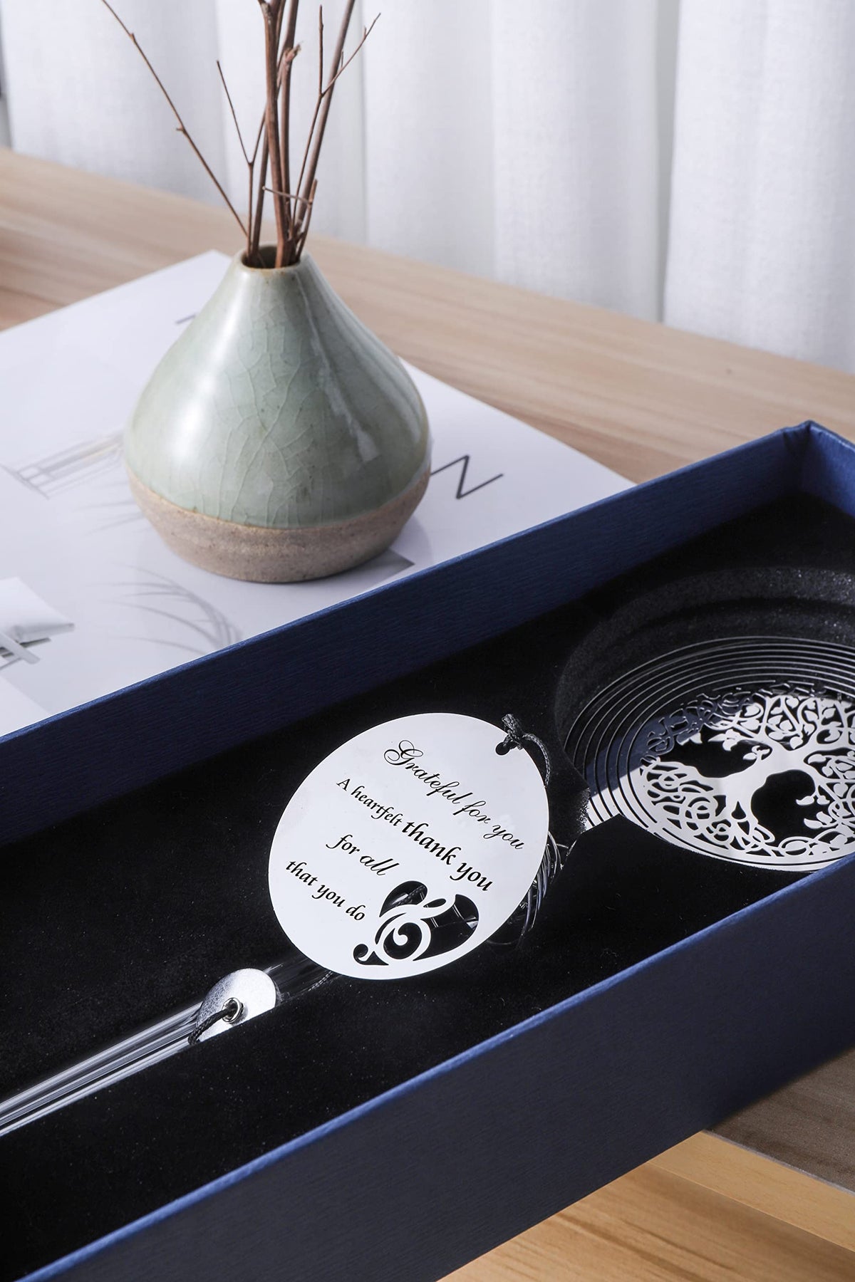 LEAVORES Tree of Life disc detail adds visual interest outdoors