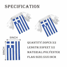 Lebei Greece flag banner front and back print closeup