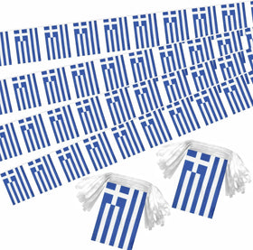 Lebei Greece flag banner two-rope display with fade-resistant colors