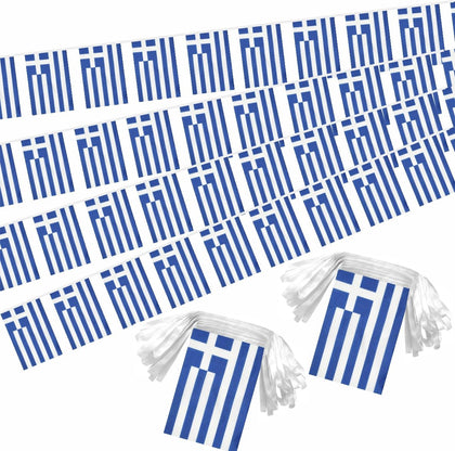 Lebei Greece flag banner two-rope display with fade-resistant colors