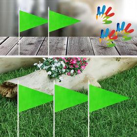 Lebei green pennant flags ideal for desks, cups, and garden decor at events