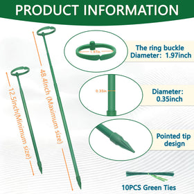 LECAMEBOR stainless steel stake with sharp tip enables easy soil insertion