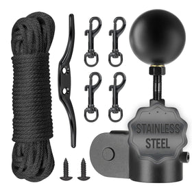 Lechansen ball topper with pulley for 1.6-2 inch flag poles enables smooth deployment