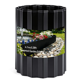 LECWELL corrugated edging defines garden borders with a durable curved border